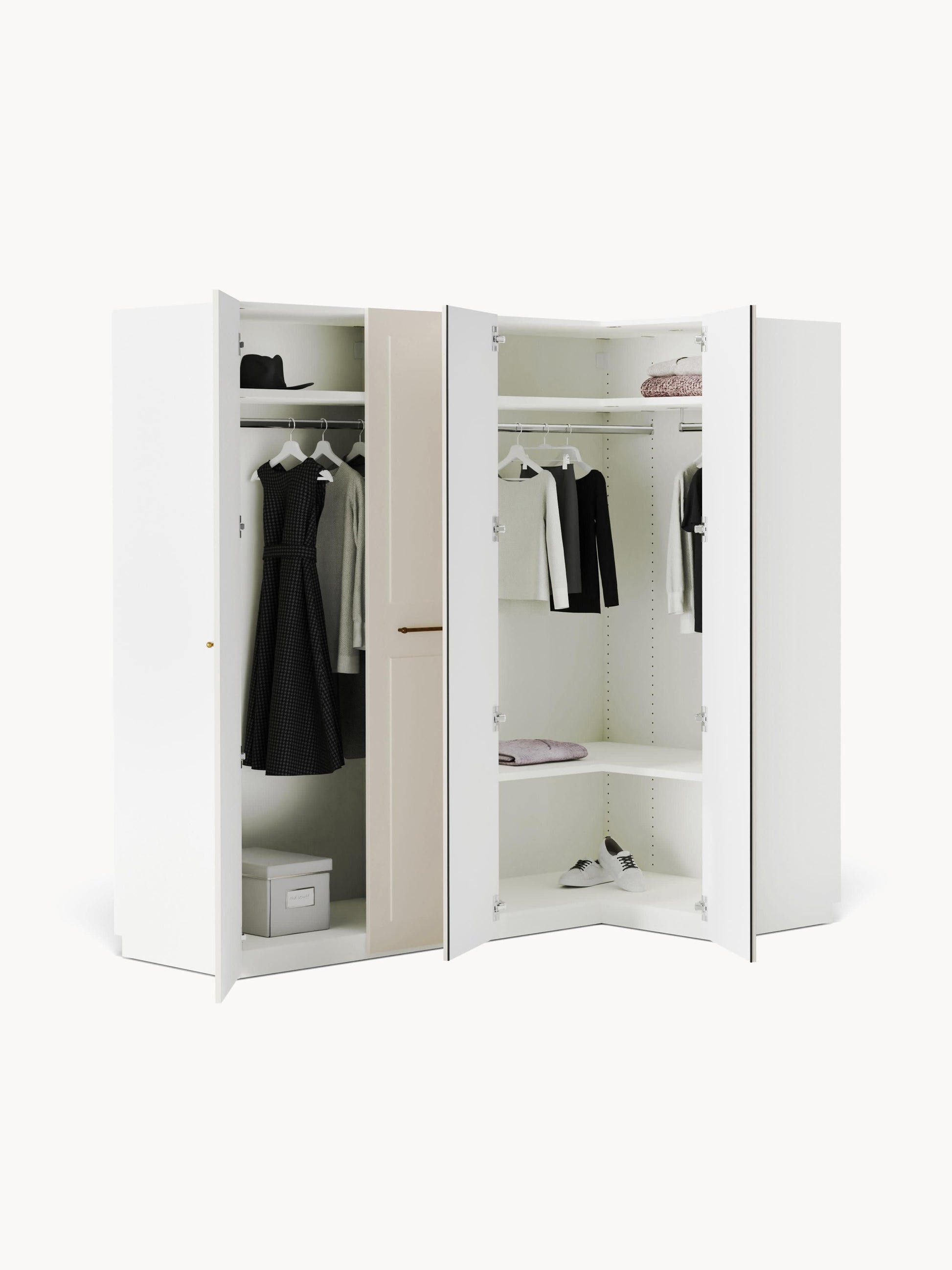 Charlbrune Modular Corner Wardrobe, 215 cm Wide, in Various Sizes