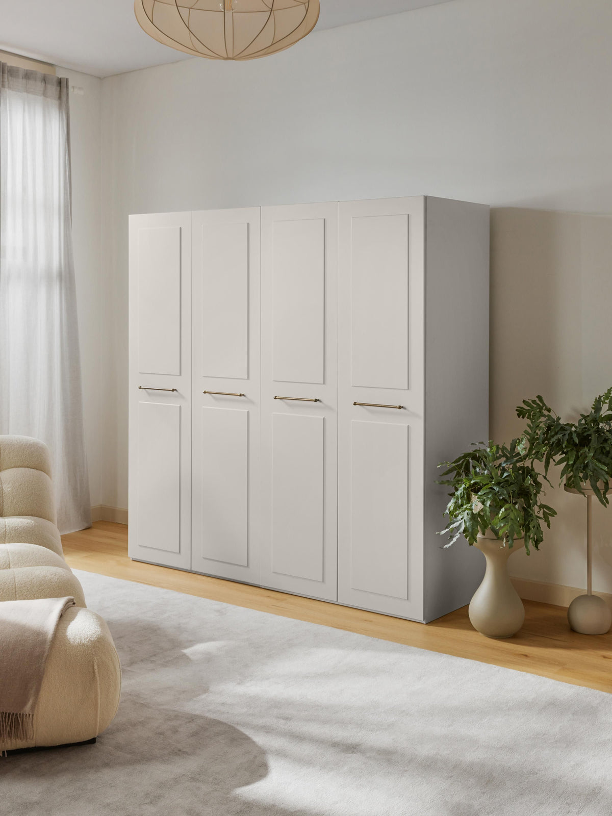 Charlbrune Modular Hinged-Door Wardrobe, 200 cm Wide, in Various Sizes