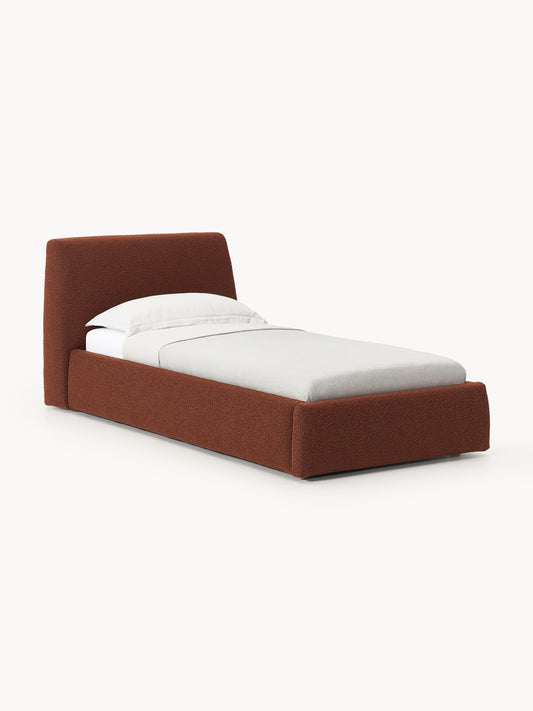 Clovarr Single Bed in Bouclé with Storage