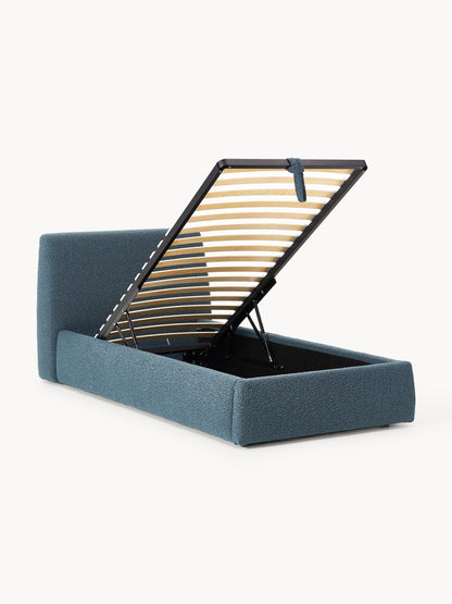 Clovarr Single Bed in Bouclé with Storage