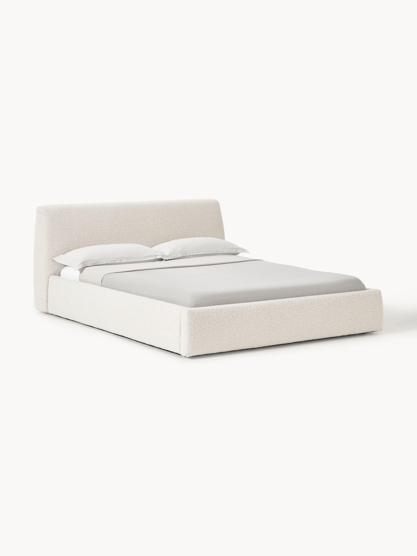 Clovarr Upholstered Bed in Bouclé