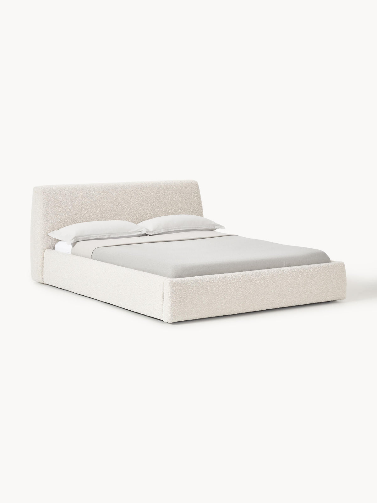 Clovarr Upholstered Bed in Bouclé
