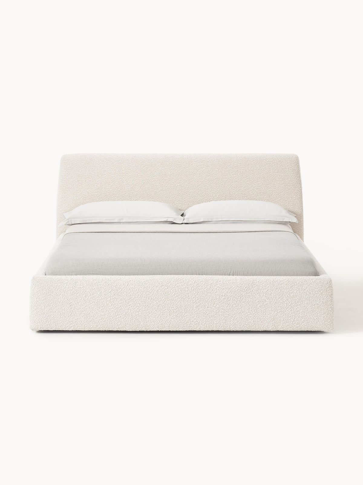 Clovarr Upholstered Bed in Bouclé