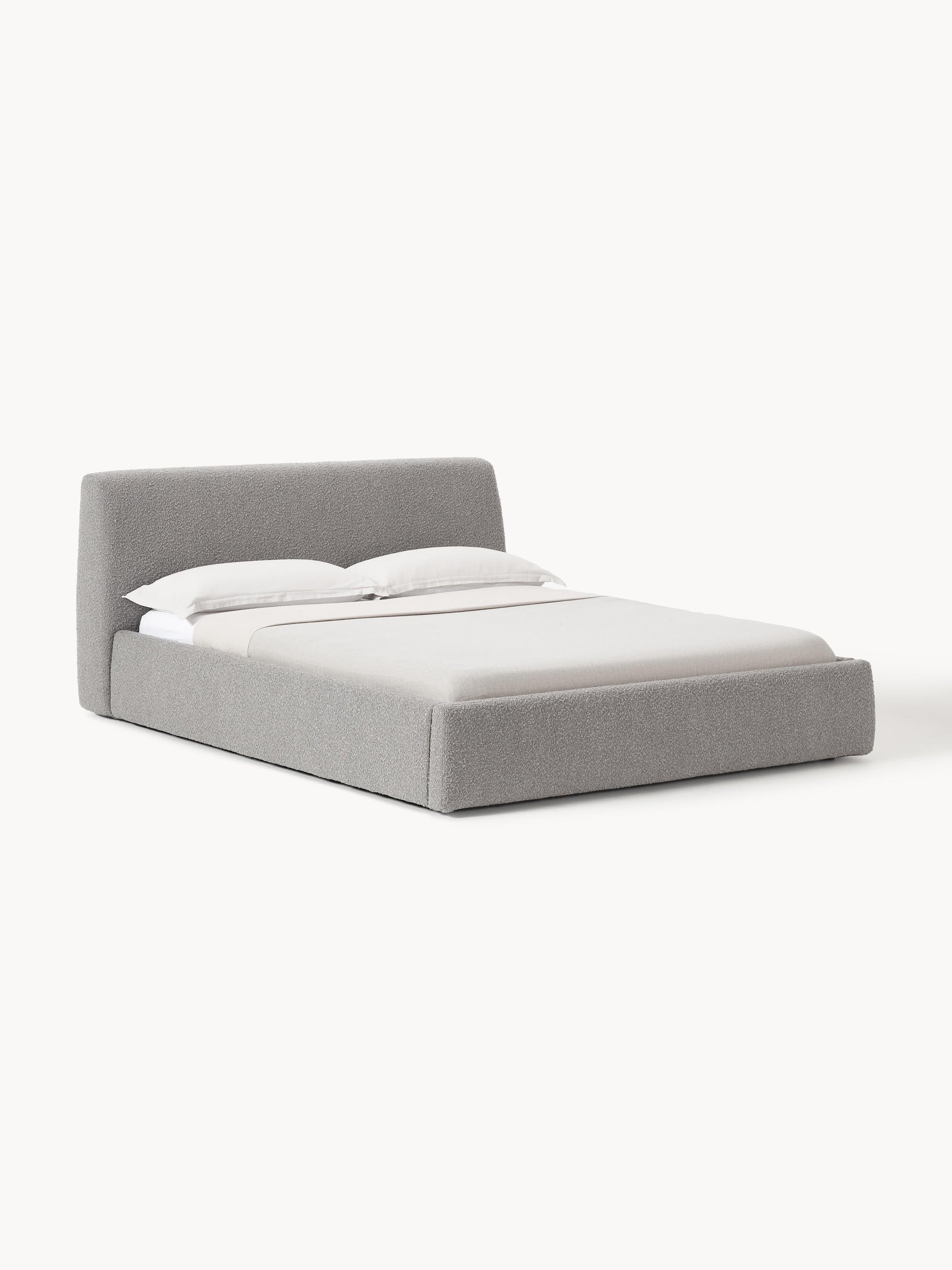 Clovarr Upholstered Storage Bed in Bouclé