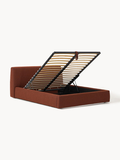 Clovarr Upholstered Storage Bed in Bouclé