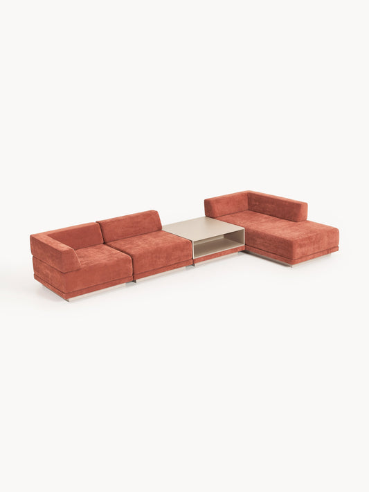 Colvraine Modular Corner Sofa (4-Seater) with Coffee Table