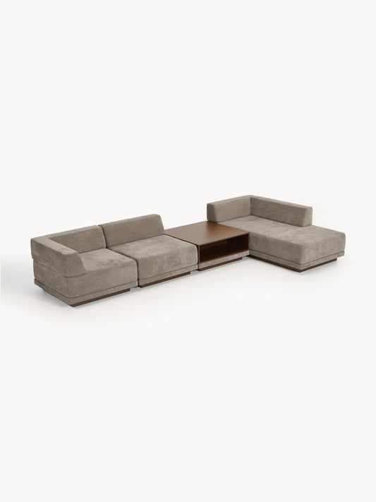 Colvraine Modular Corner Sofa (4-Seater) with Coffee Table