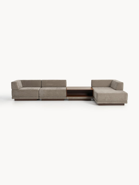 Colvraine Modular Corner Sofa (4-Seater) with Coffee Table