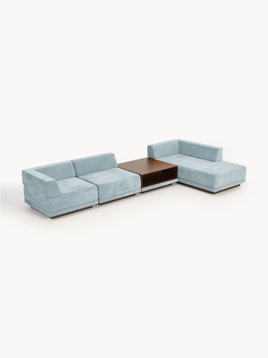 Colvraine Modular Corner Sofa (4-Seater) with Coffee Table