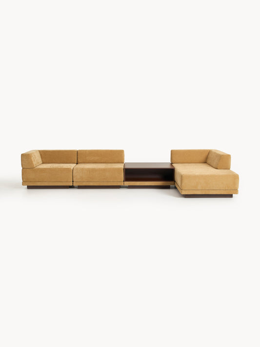 Colvraine Modular Corner Sofa (4-Seater) with Coffee Table
