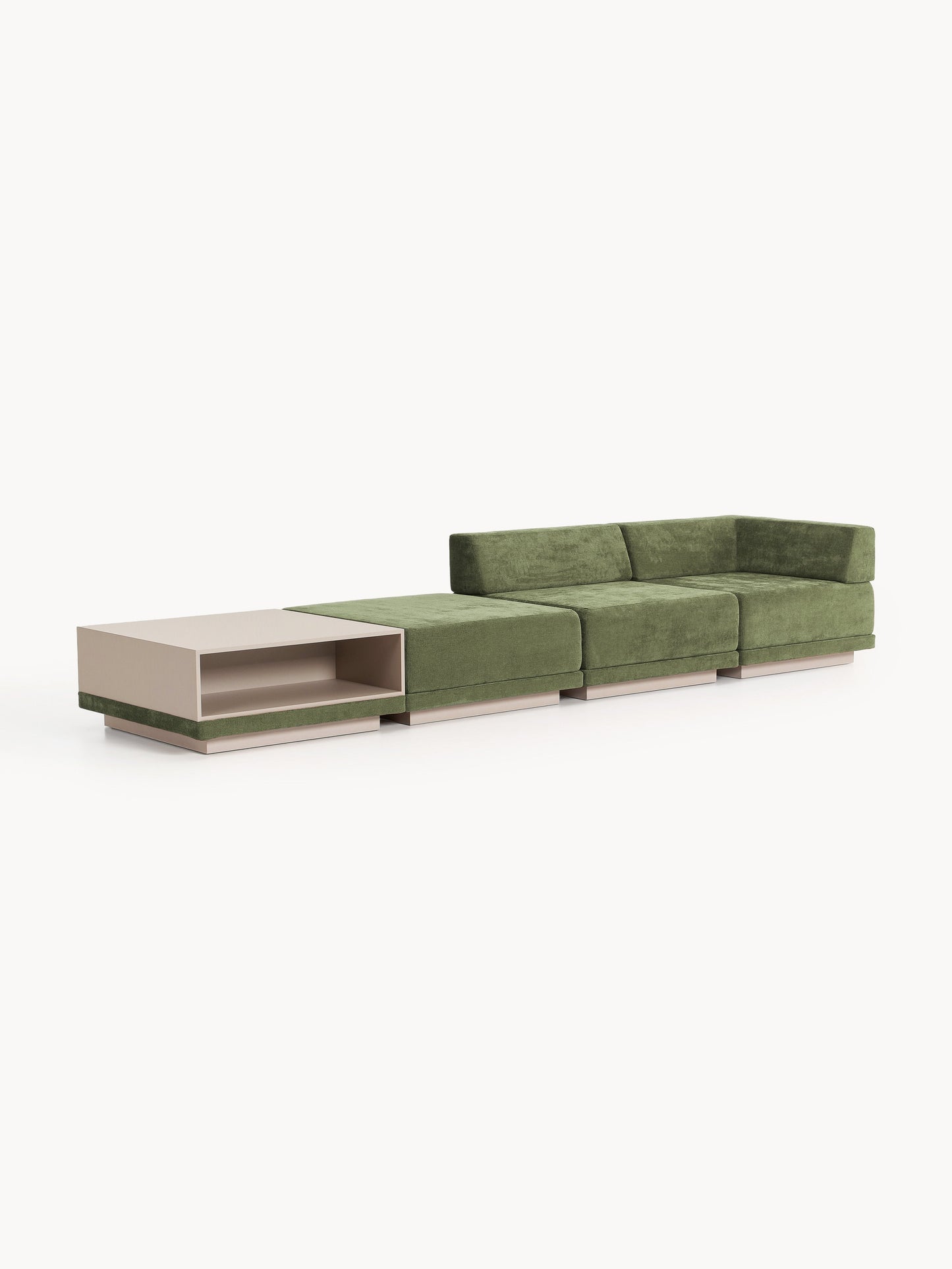 Colvraine Modular Sofa (4-Seater) with Coffee Table & Ottoman