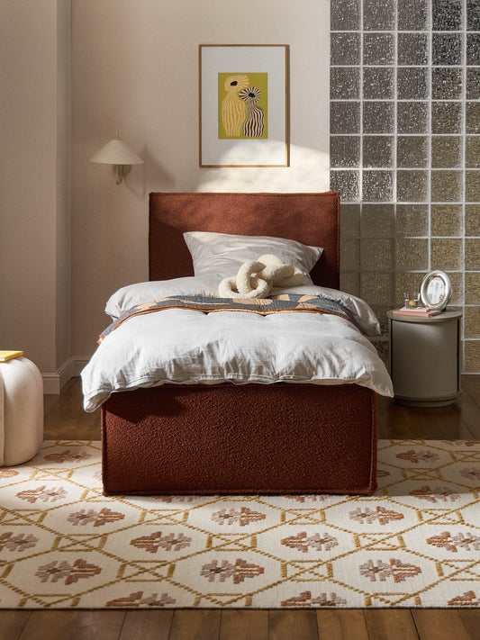 Drevalis Single Bed in Bouclé