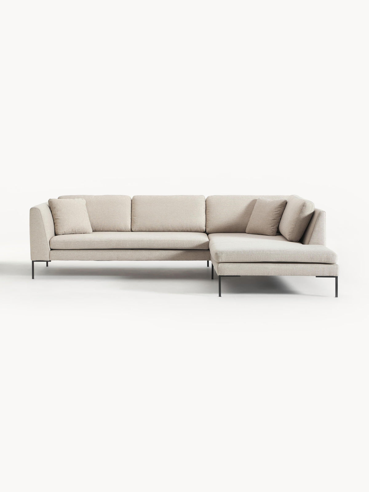 Emmarille Corner Sofa with Metal Legs