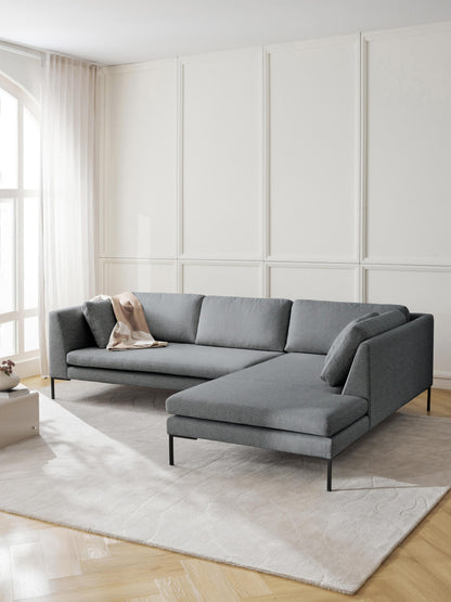 Emmarille Corner Sofa with Metal Legs