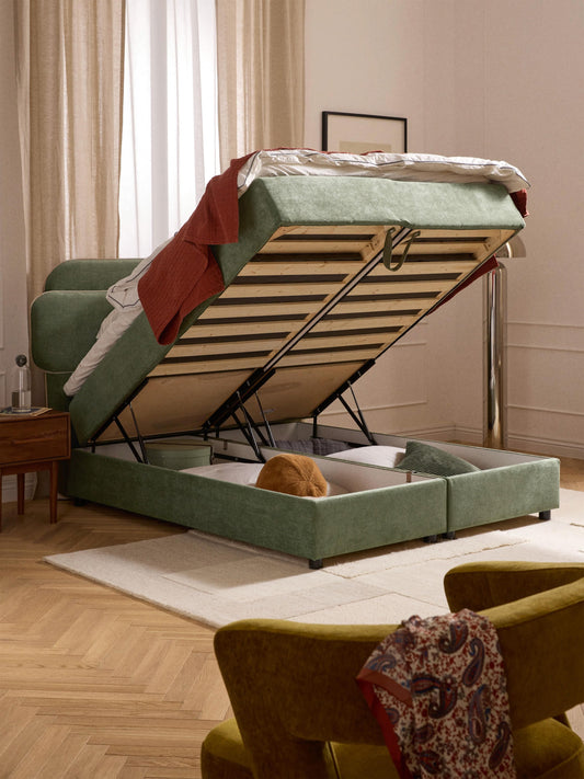 Enrivane Box Spring Storage Bed