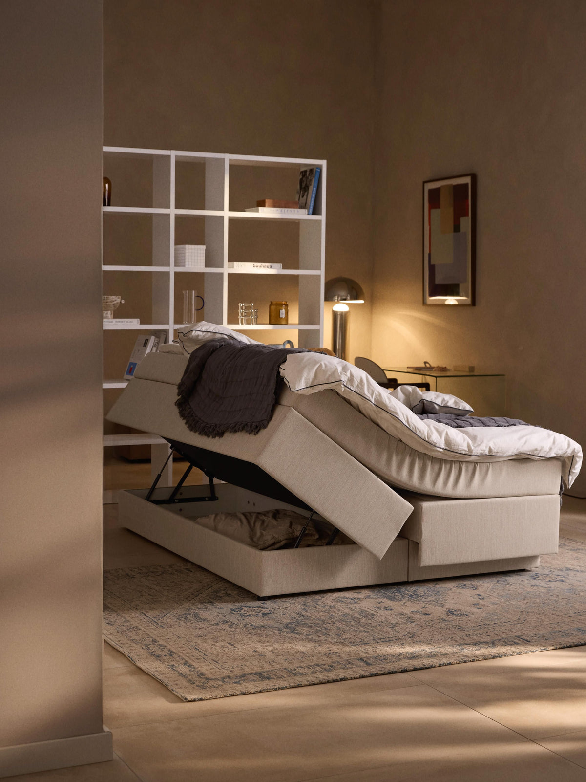 Enyrade Box Spring Bed with Storage