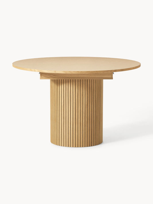 Filoreau Extendable Dining Table with Grooved Texture, 120 - 160 x 75 cm