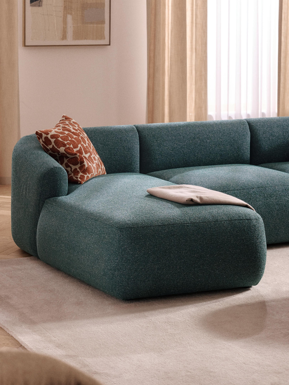 Fioranne Chaise Corner Module in Bouclé