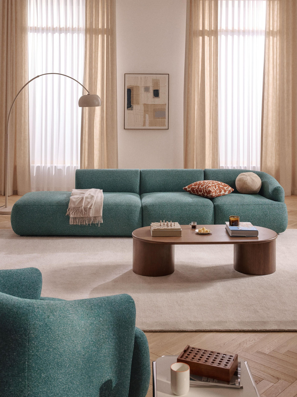Fioranne Modular Chaise in Bouclé (2-Seater)