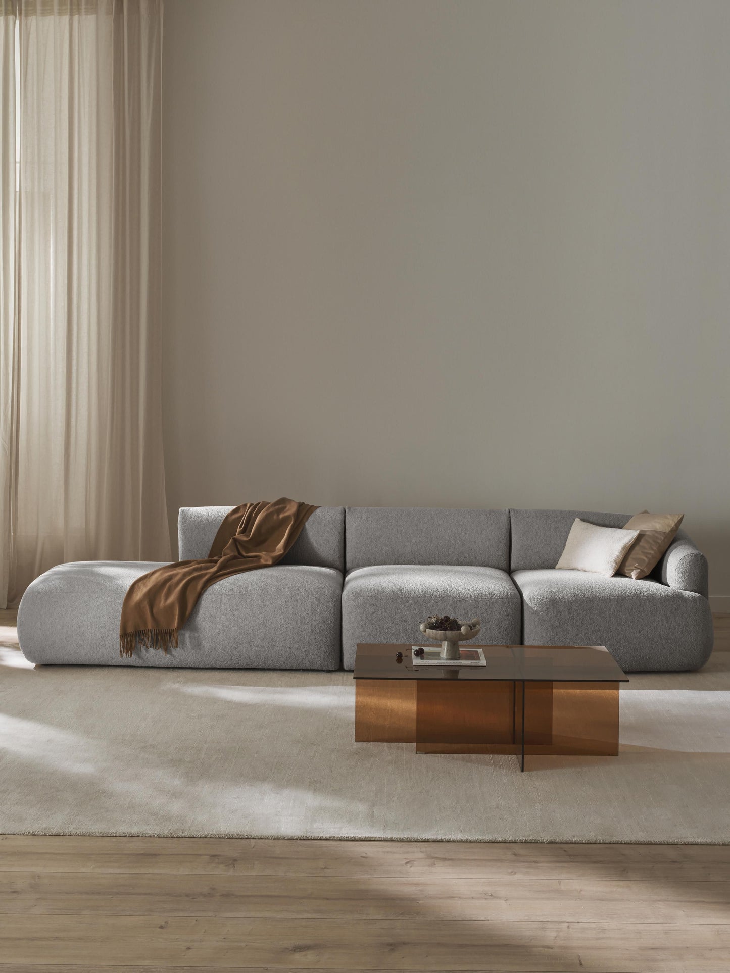 Fioranne Modular Chaise in Bouclé (2-Seater)