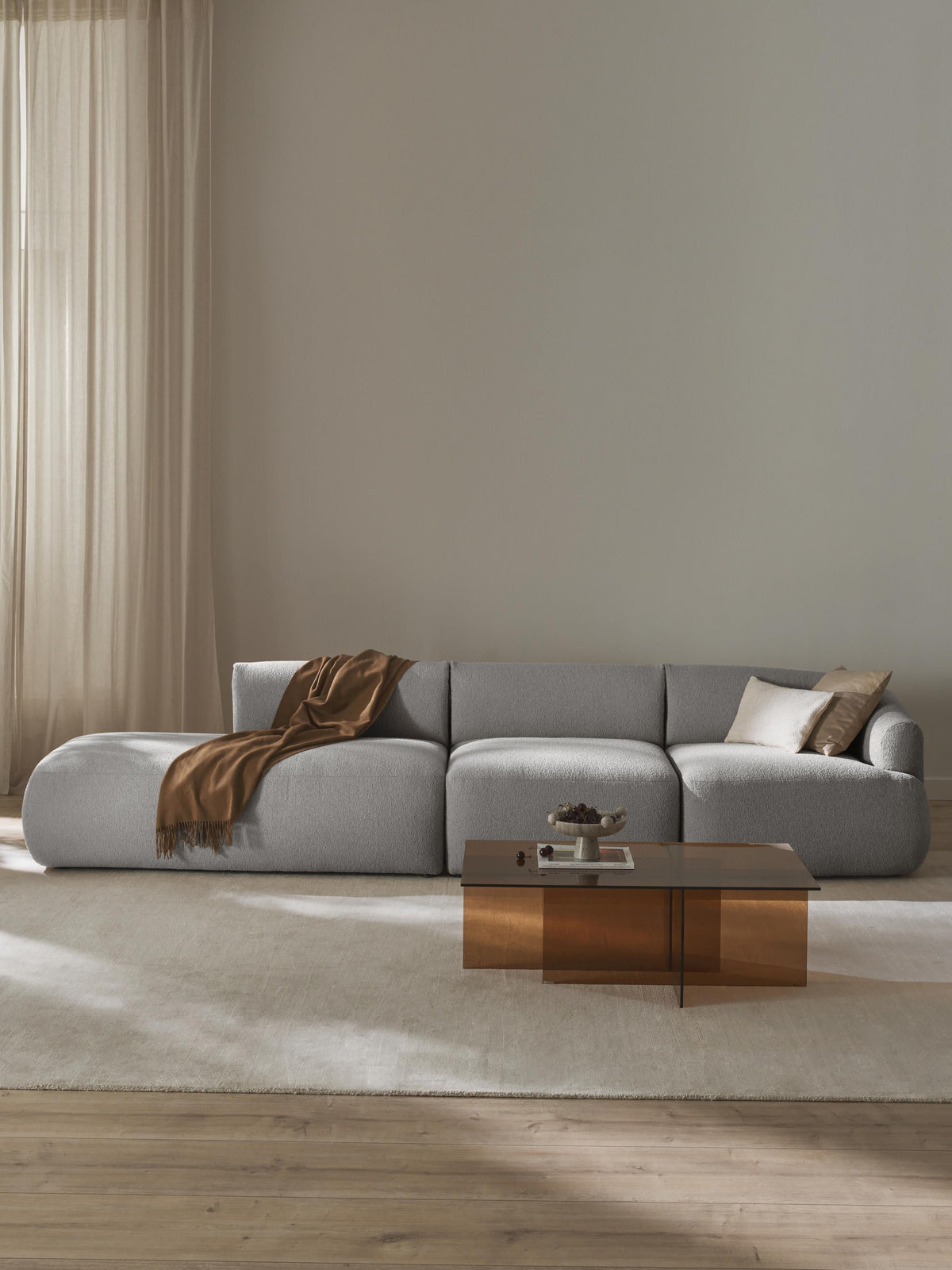 Fioranne Modular Chaise in Bouclé (2-Seater)