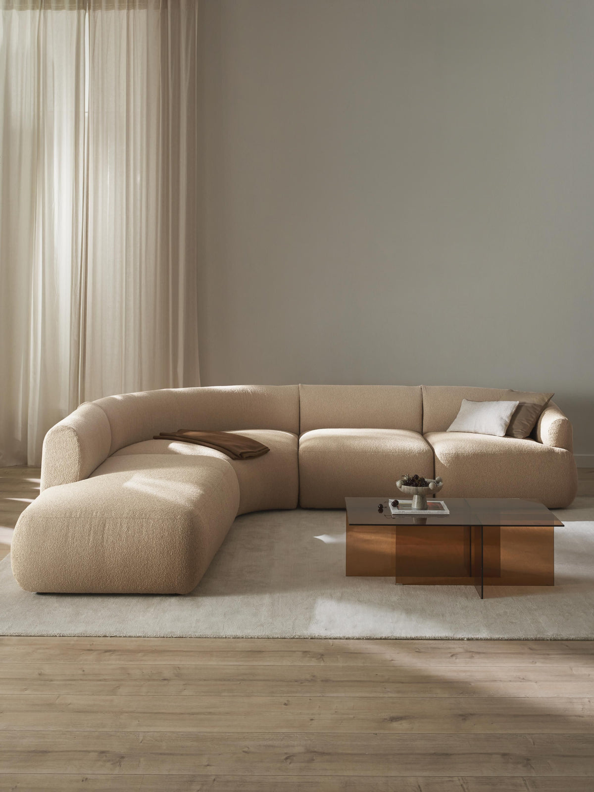 Fioranne Modular Corner Sofa in Bouclé, 4-Seater