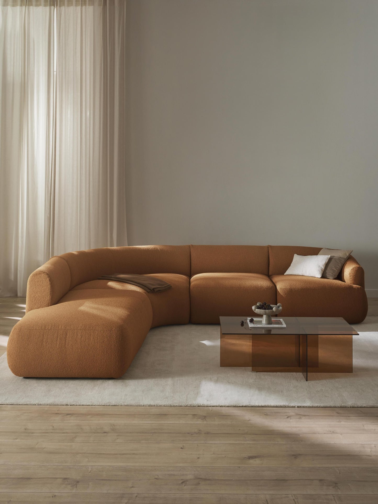 Fioranne Modular Corner Sofa in Bouclé, 4-Seater