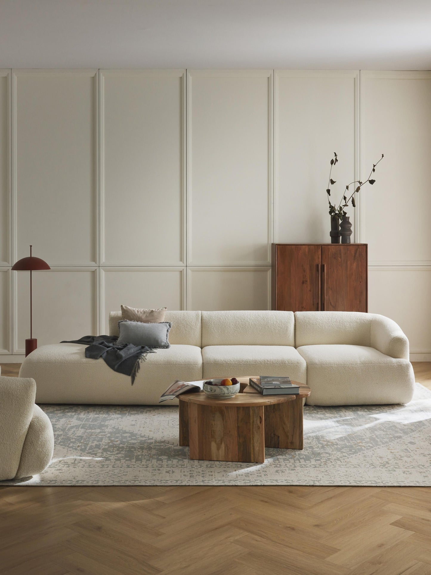 Fioranne Modular Ottoman in Teddy (3-Seater)