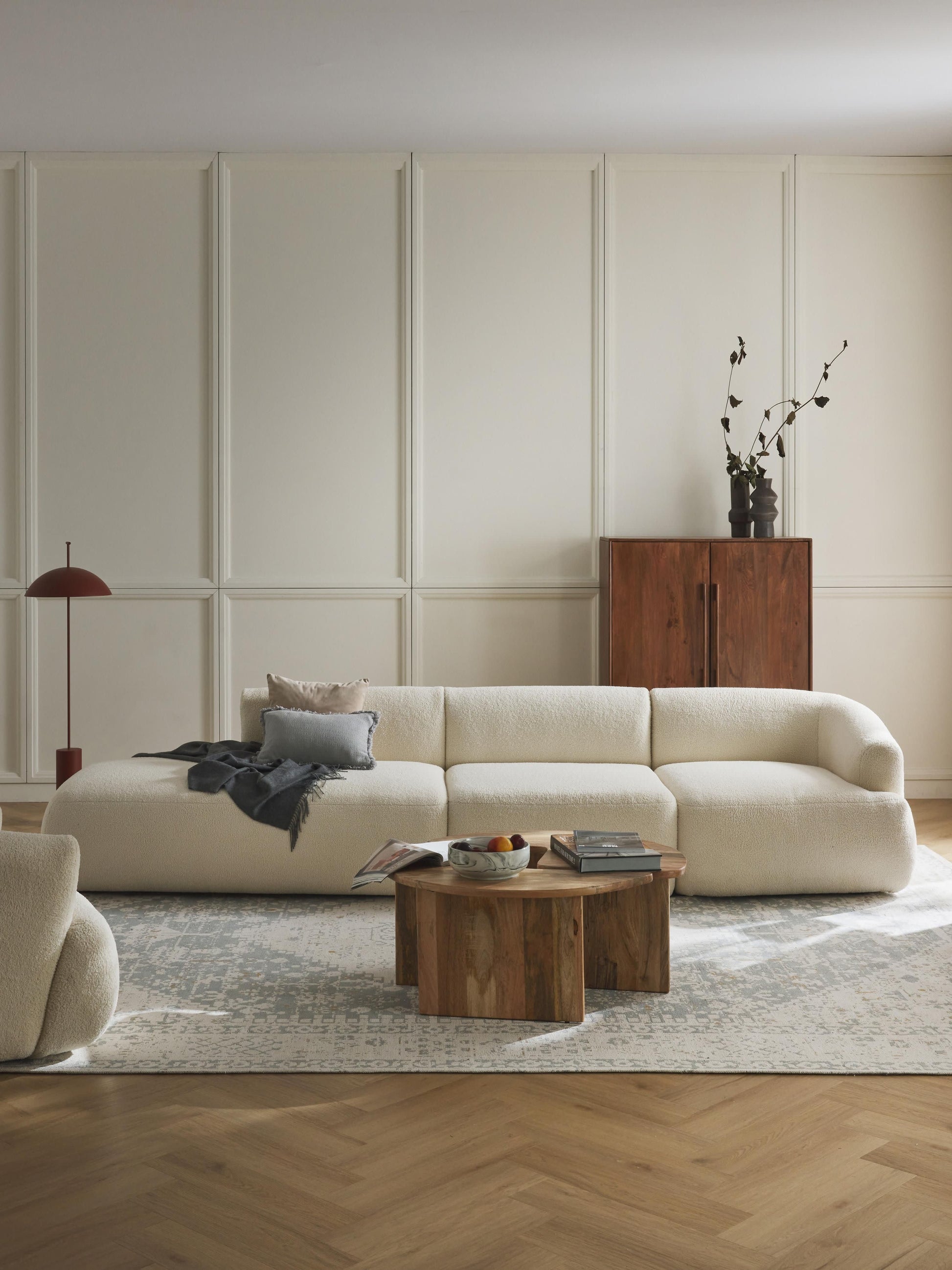 Fioranne Modular Ottoman in Teddy (3-Seater)