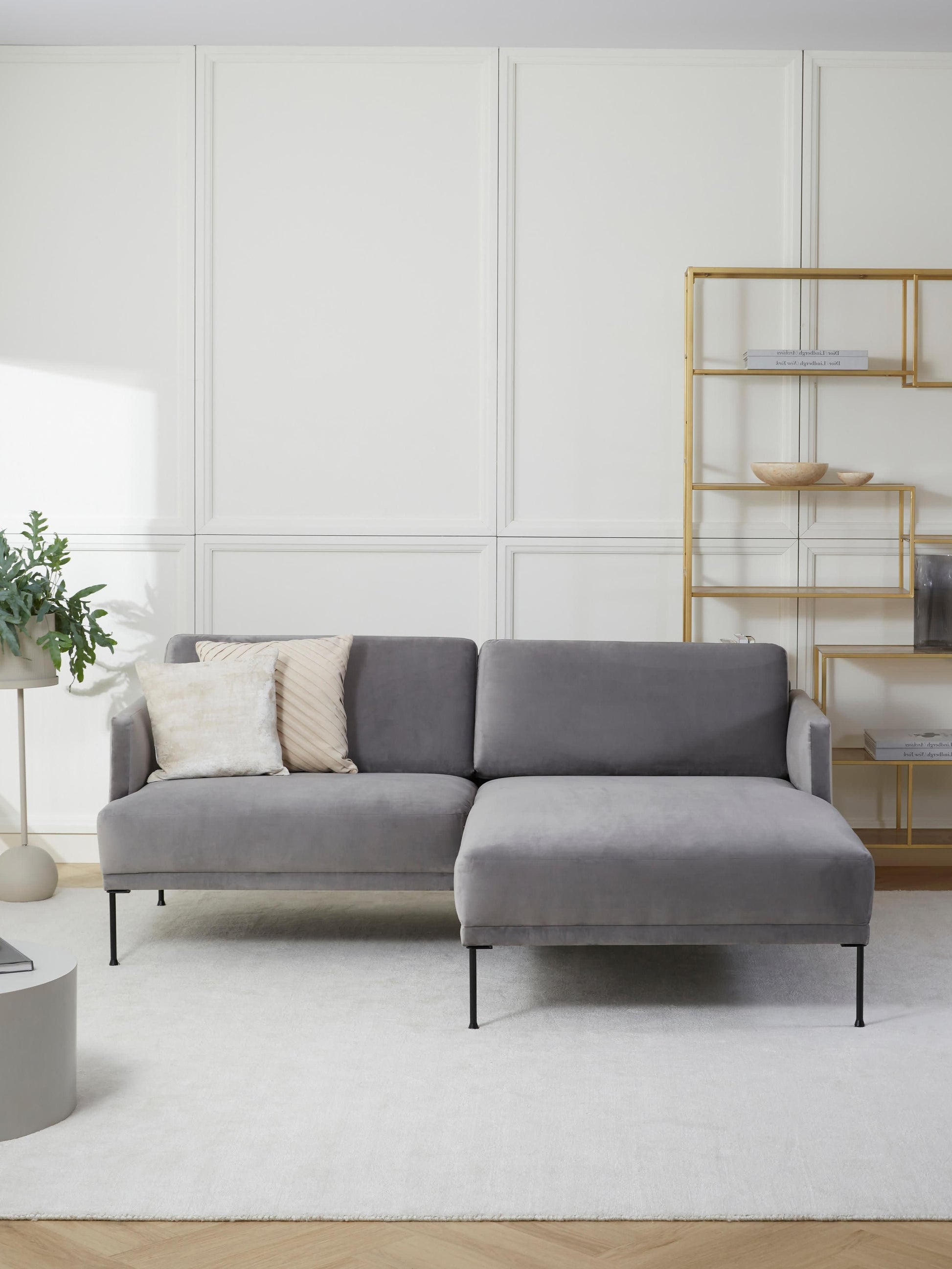Fluentara Small Corner Sofa in Velvet