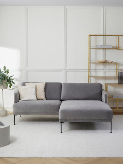 Fluentara Small Corner Sofa in Velvet