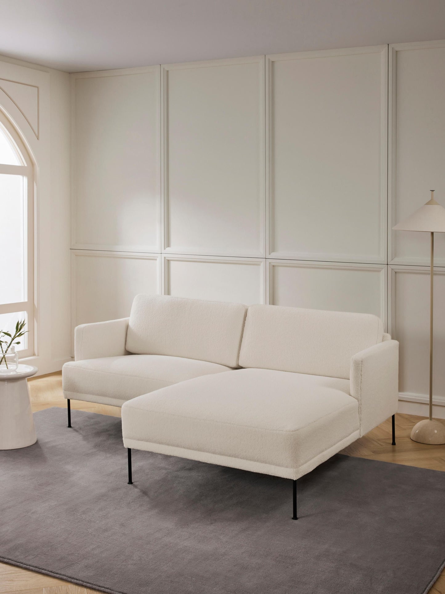 Fluentara Small Teddy Fabric Corner Sofa
