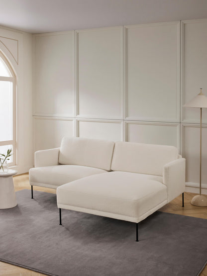 Fluentara Small Teddy Fabric Corner Sofa