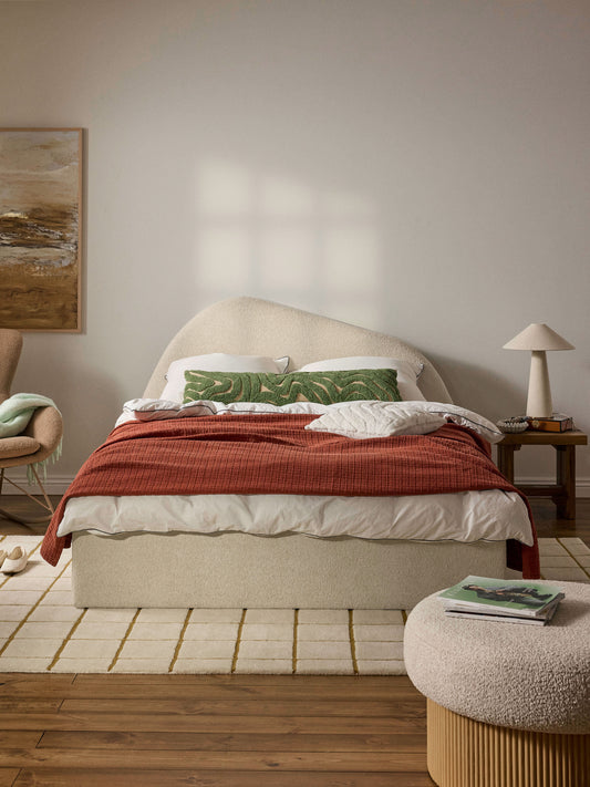 Garinoux Upholstered Bed in Bouclé
