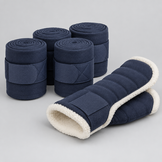 Stinchetto Stable Bandages with Wraps, Set of 4, Fleece