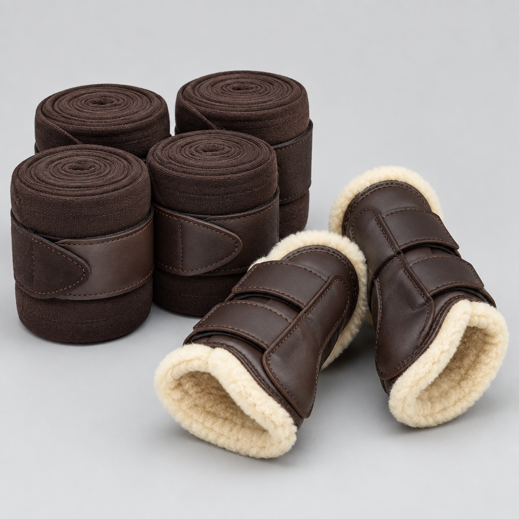 Scudetto Stable Bandages with Wraps, Set of 4, Sheepskin