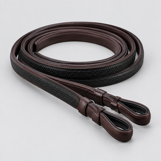 Redinni Rubber-Grip Reins, Calfskin