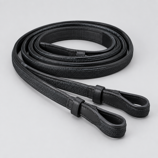 Testiera Rubber-Grip Reins, Coated Webbing