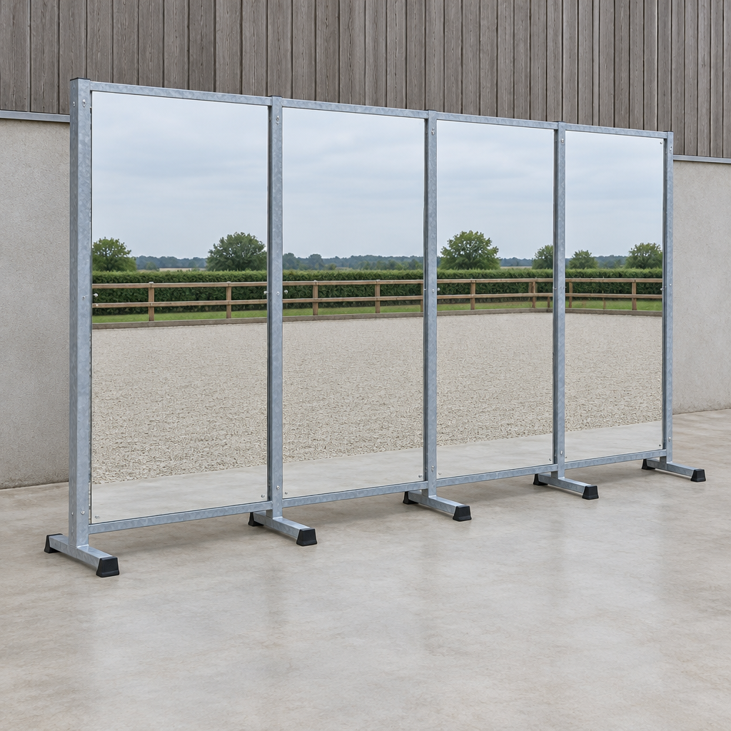 Pista Arena Mirror Set, 4 Panels, Galvanised