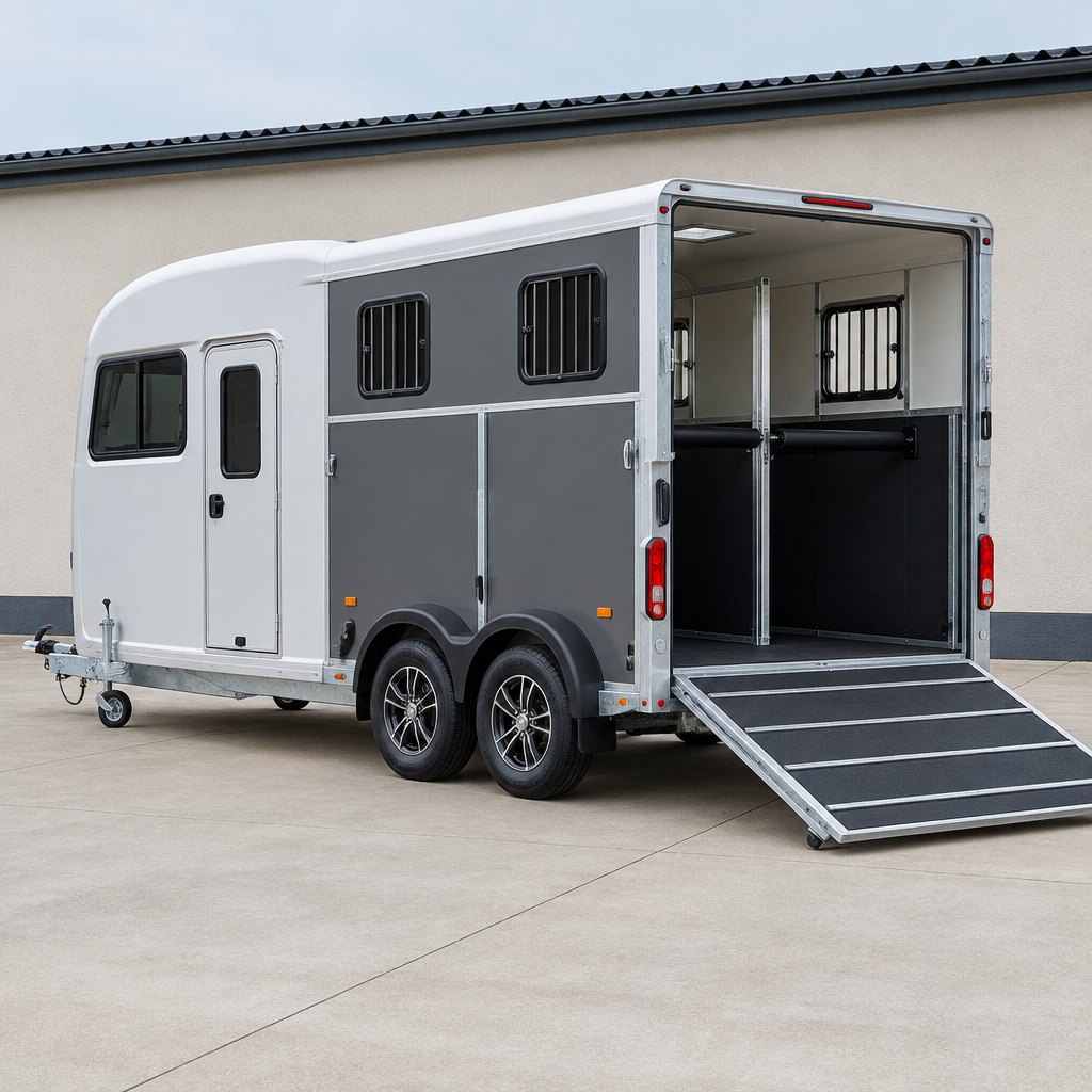 Cavallante Two-Horse Trailer with Living Area, Composite