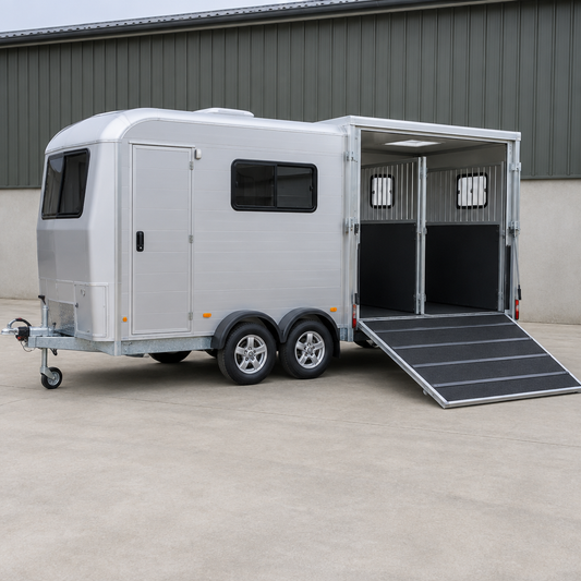 Trasporto Two-Horse Trailer with Living Area, Aluminium