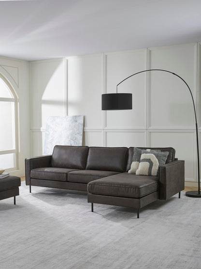 Huntlow Leather Corner Sofa (3-Seater)