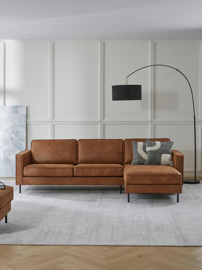 Huntlow Leather Corner Sofa (3-Seater)