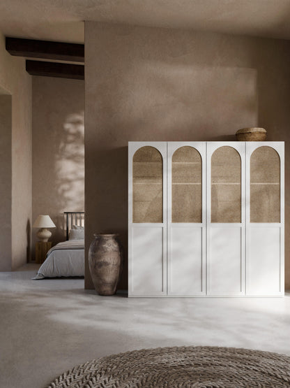 Jeanvelle Modular Hinged-Door Wardrobe, 200 cm Wide, in Various Sizes