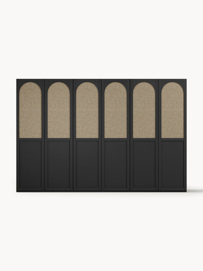 Jeanvelle Modular Hinged-Door Wardrobe, 300 cm Wide, in Various Sizes