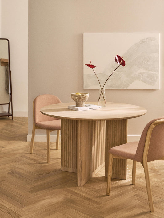 Jolvande Round Oak Dining Table, Ø 120 cm