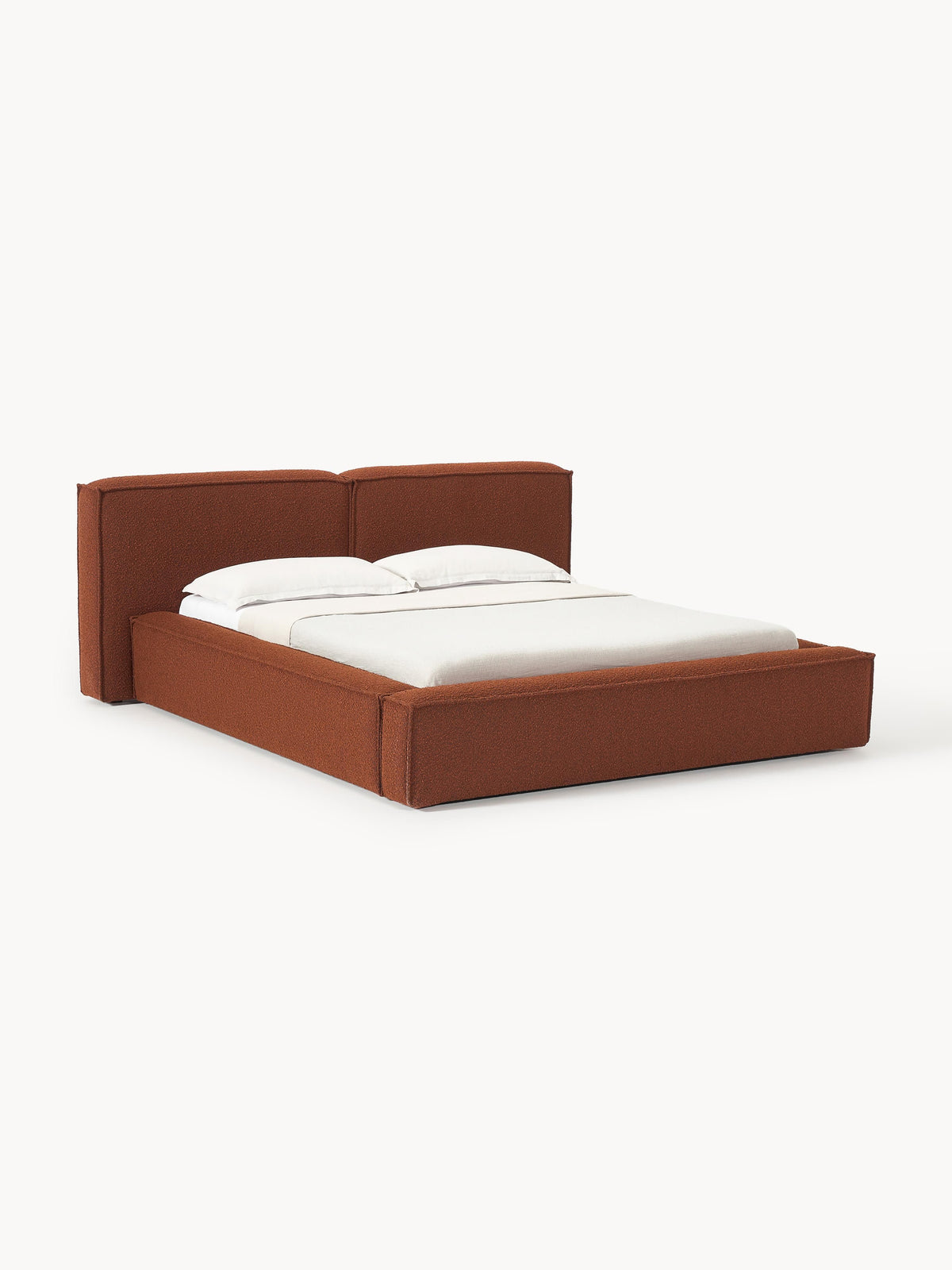 Lenskov Bouclé Upholstered Bed with Storage