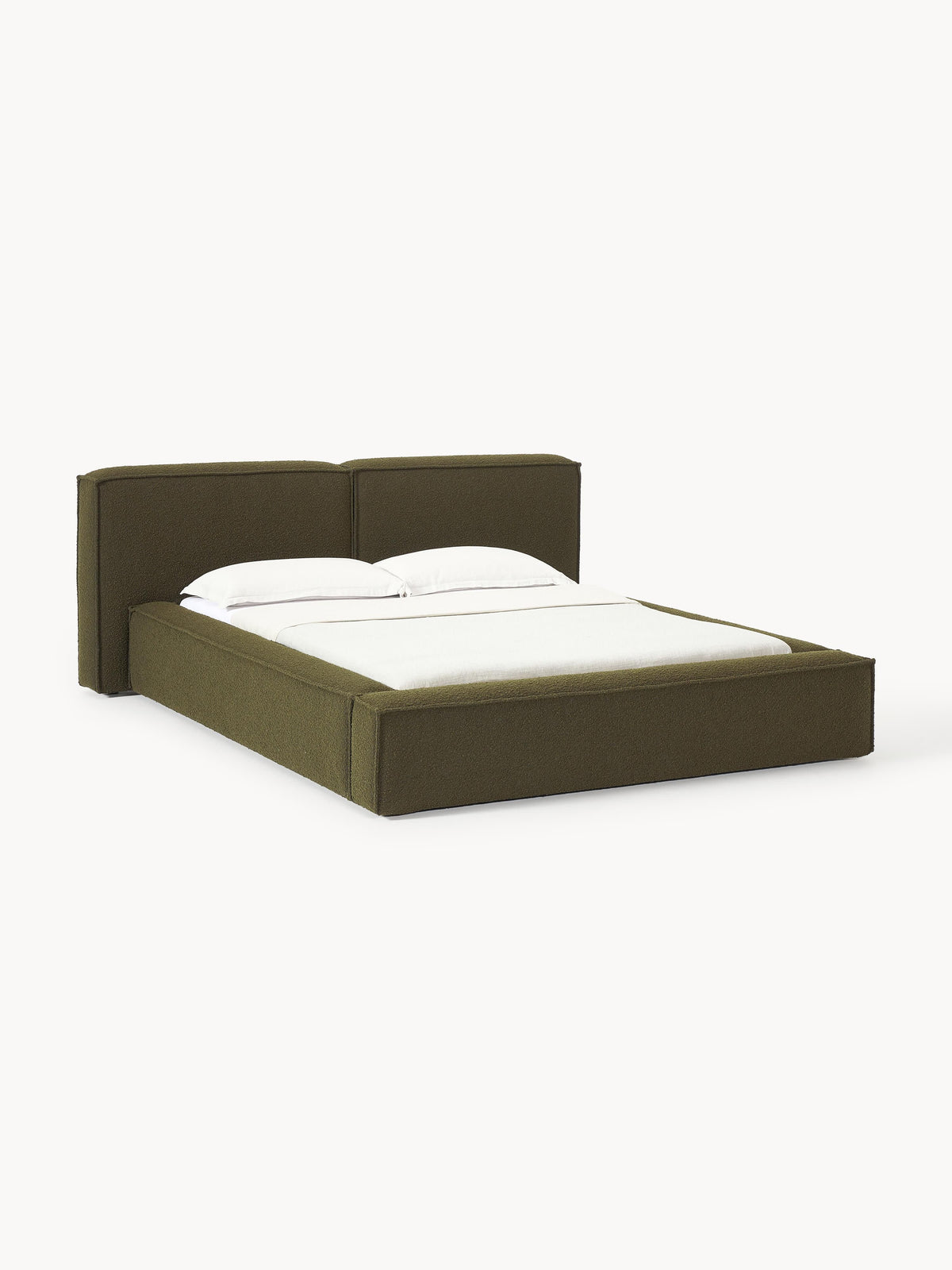 Lenskov Bouclé Upholstered Bed with Storage