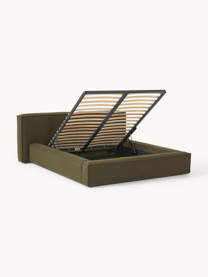 Lenskov Bouclé Upholstered Bed with Storage