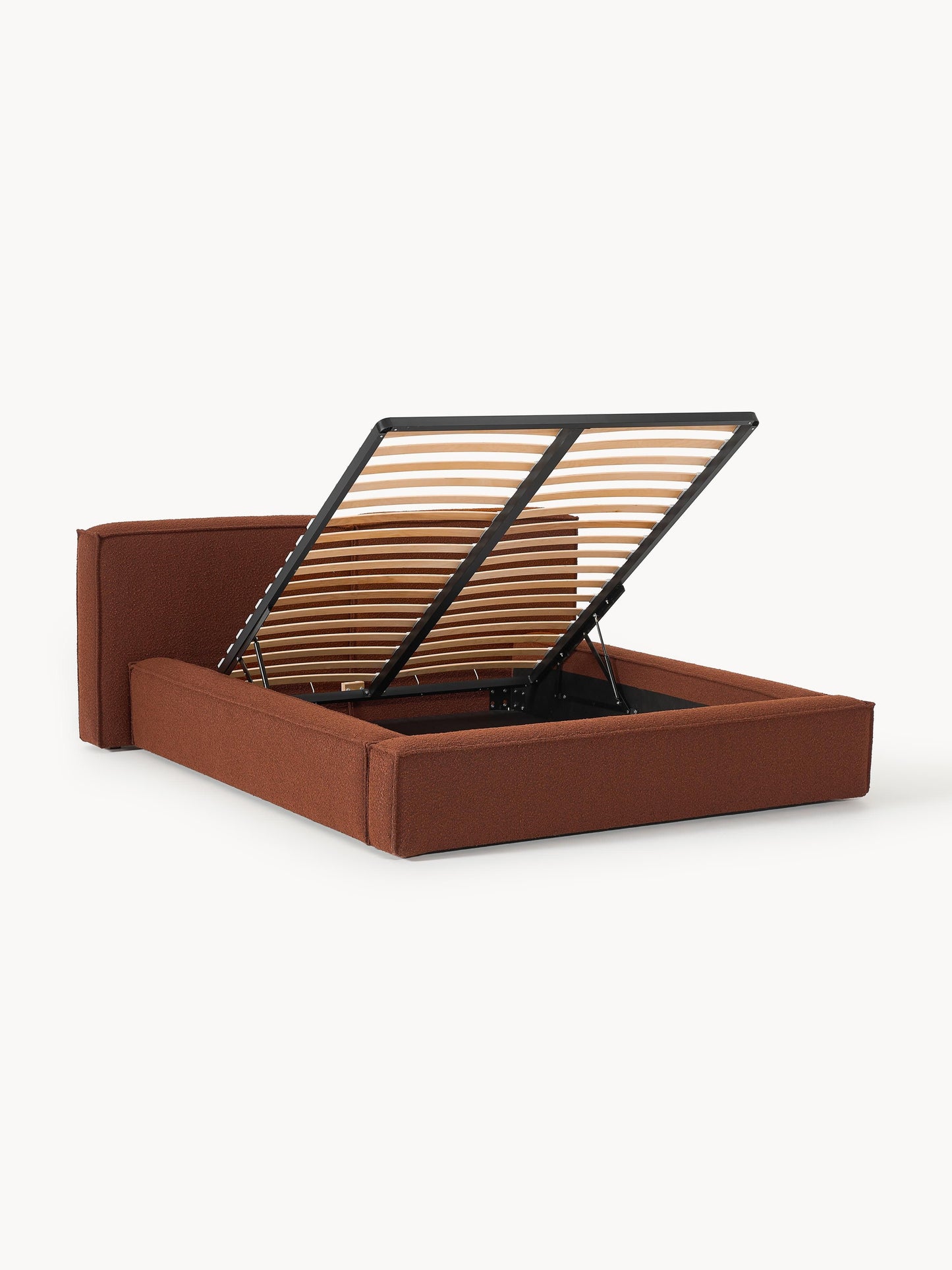 Lenskov Bouclé Upholstered Bed with Storage